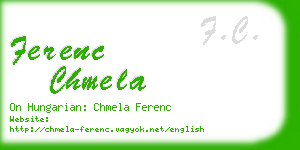 ferenc chmela business card